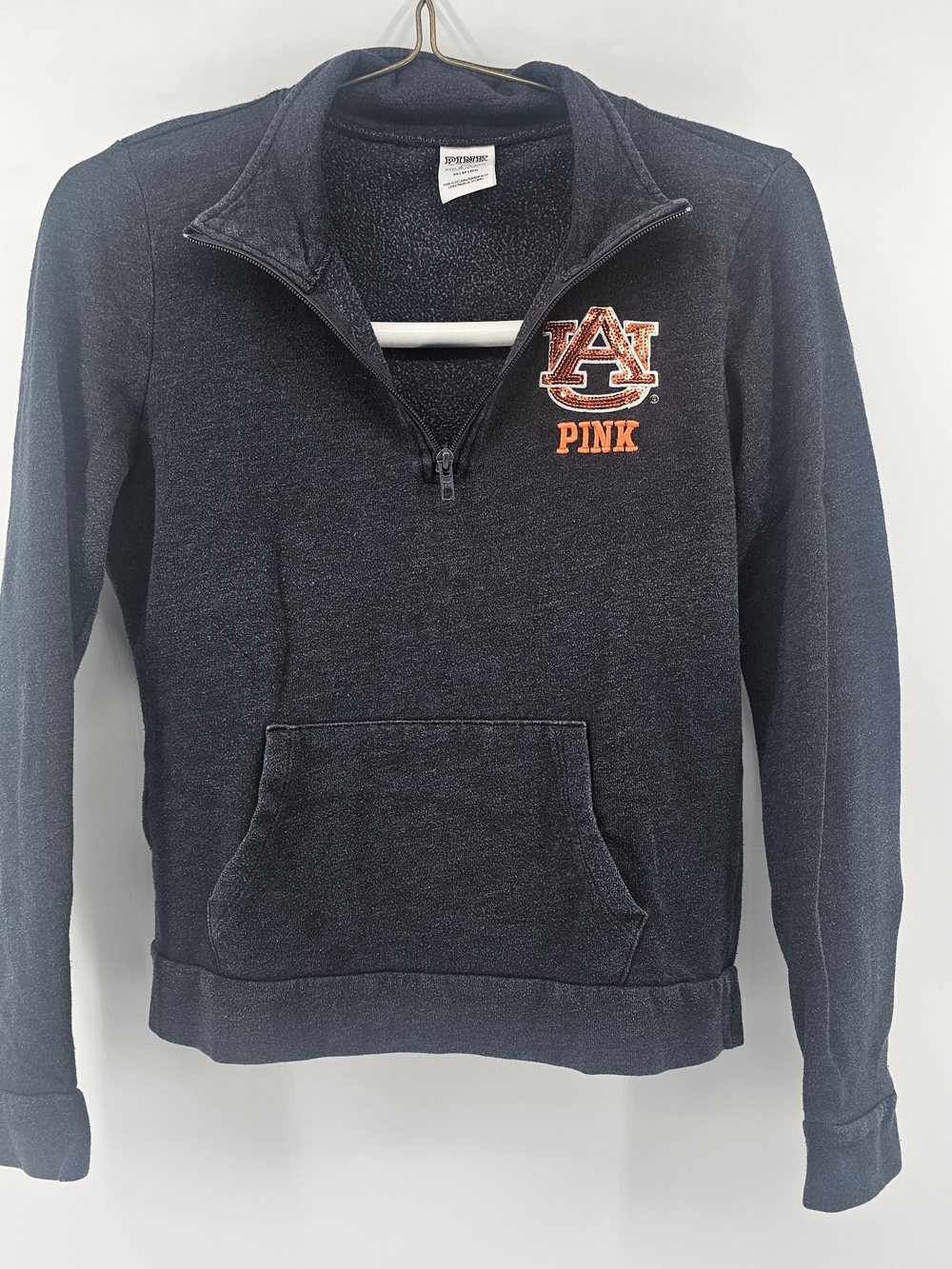 Victoria's Secret PINK x 5th & Ocean Auburn University Quarter-Zip Sequin Accent